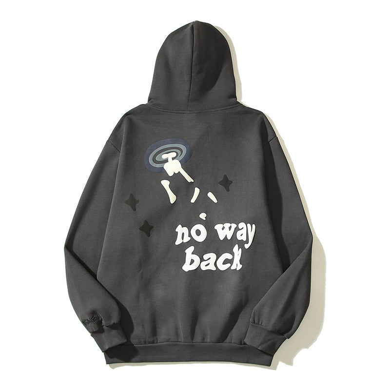 Europe and America High Street Travis Hip Hop Street Time Vortex Foaming Graffiti Letter Hoodie Guards Cotton Coat