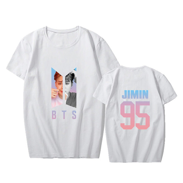 KPOP BTS Bangtan Boys Album Love Yourself Answer Photo RM V SUGA Hip Hop Tshirt K-POP T Shirt Short Sleeve Tops T-shirts