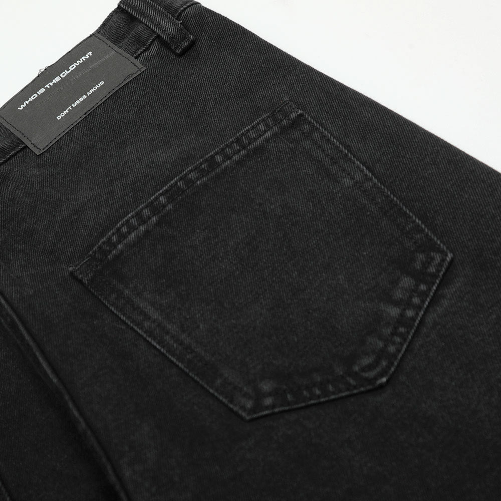 American High Street Vibe Flared Denim Pants Men's Punk Washed Vintage Simple Basic Casual Wide Leg Trousers