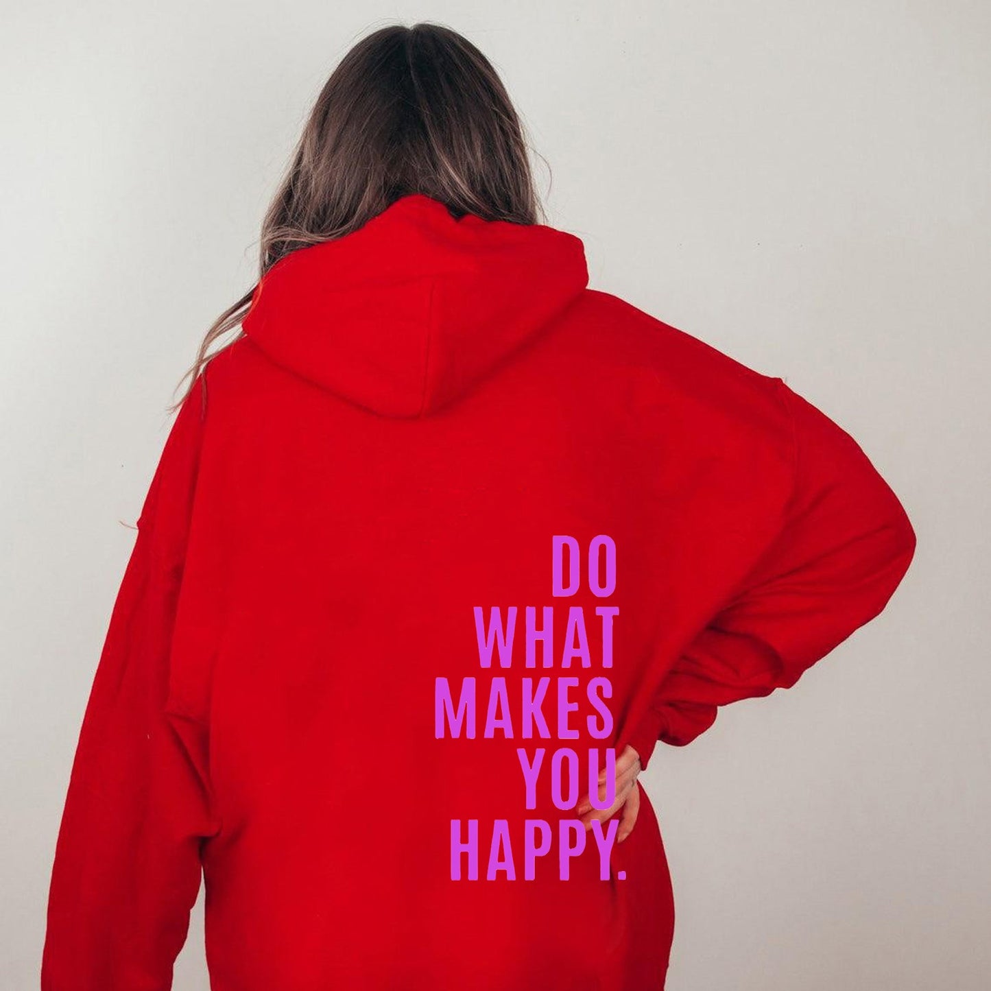 XS ---5XL European size off shoulder sleeves Do What Makes You Happy sweatshirt hoodie