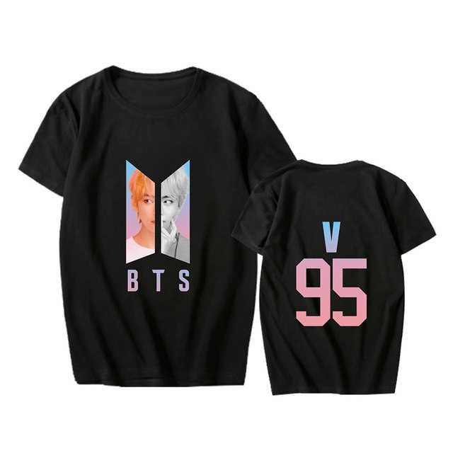 KPOP BTS Bangtan Boys Album Love Yourself Answer Photo RM V SUGA Hip Hop Tshirt K-POP T Shirt Short Sleeve Tops T-shirts