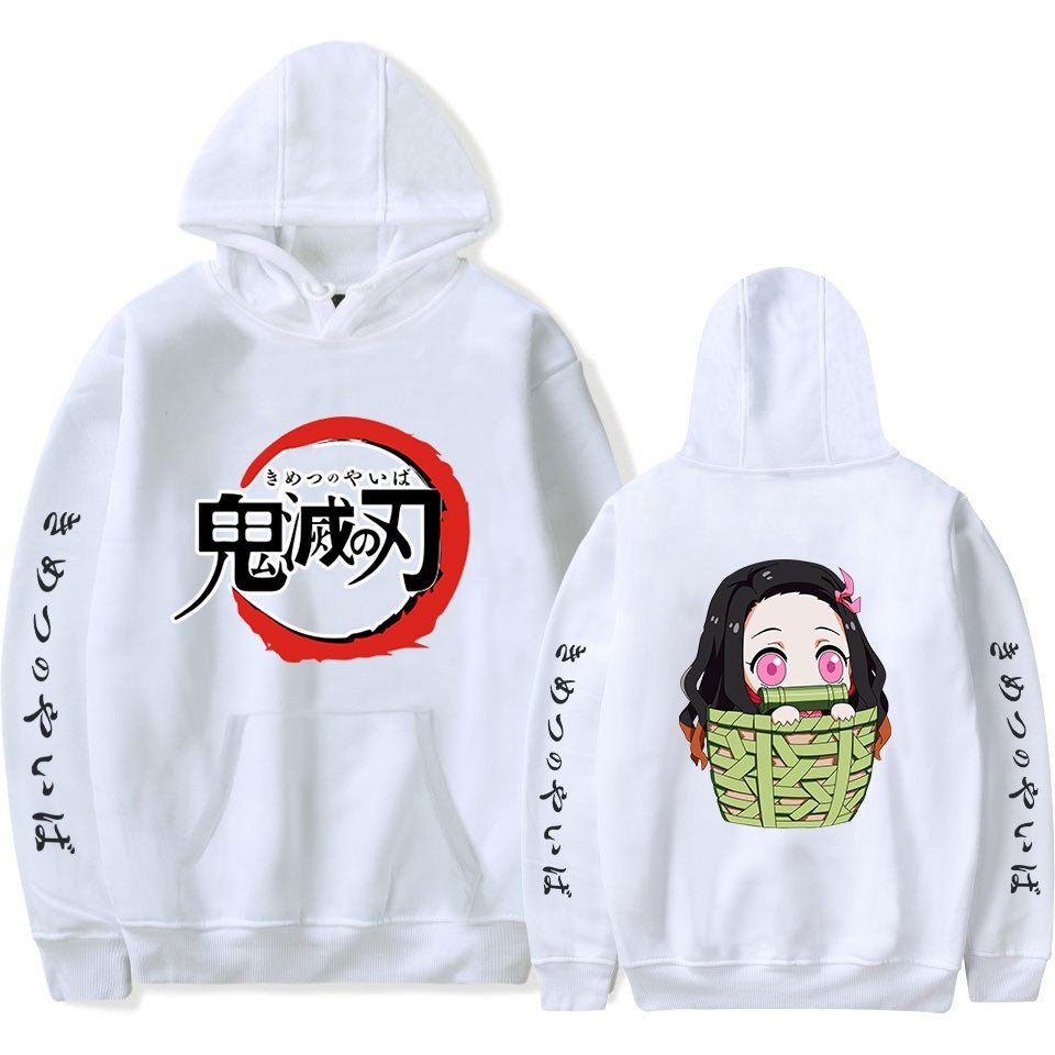 Ghost Blade Japanese anime peripheral men's and women's fashionable casual hoodie with a hat