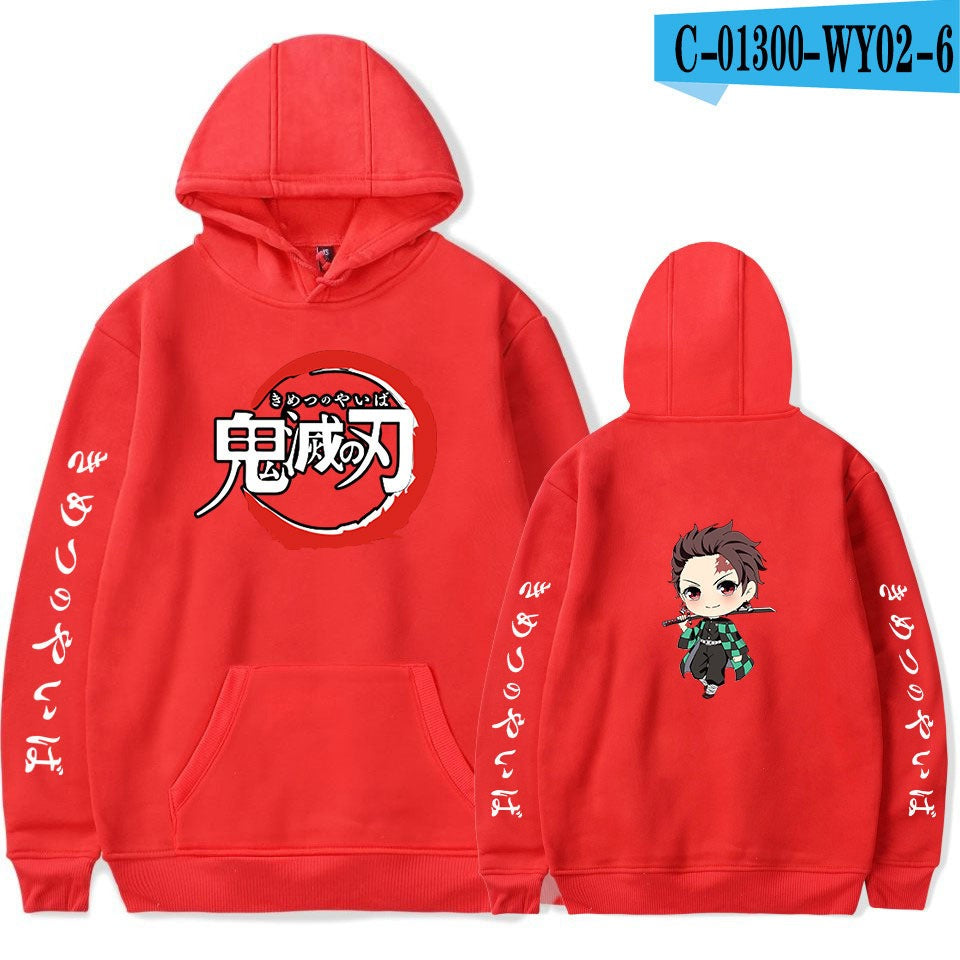Ghost Blade Japanese anime peripheral men's and women's fashionable casual hoodie with a hat