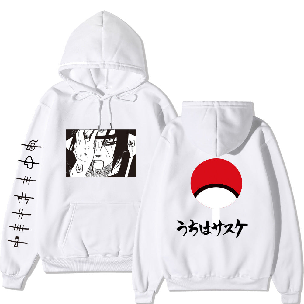 Naruto sweatshirt men's and women's casual hoodie Uchiha Sasuke printed sweatshirt top jacket
