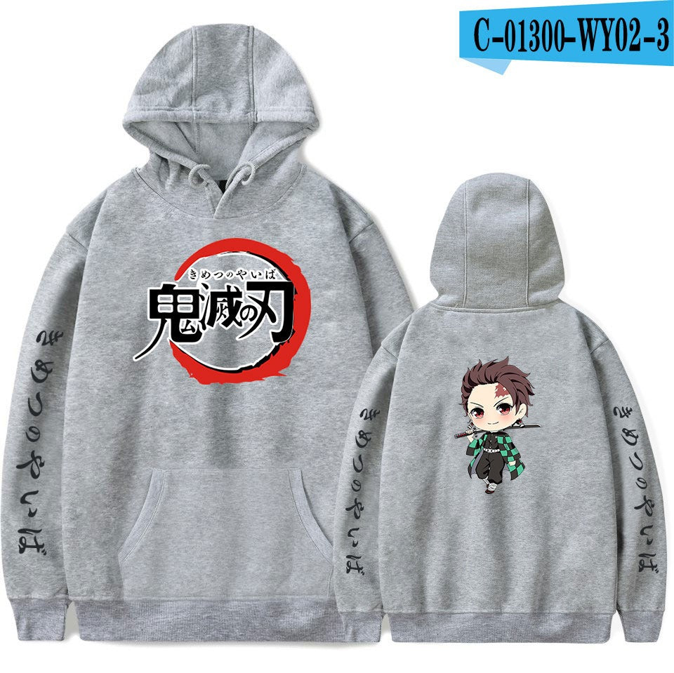 Ghost Blade Japanese anime peripheral men's and women's fashionable casual hoodie with a hat