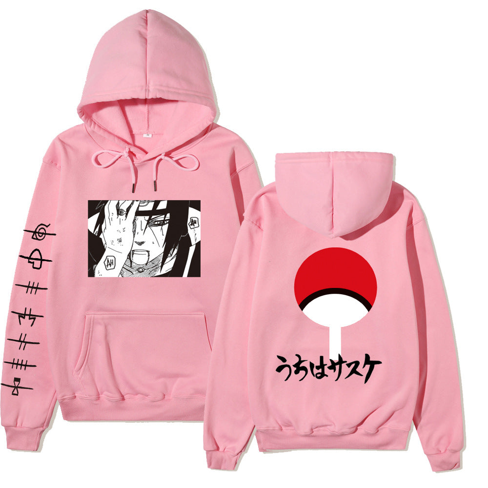 Naruto sweatshirt men's and women's casual hoodie Uchiha Sasuke printed sweatshirt top jacket