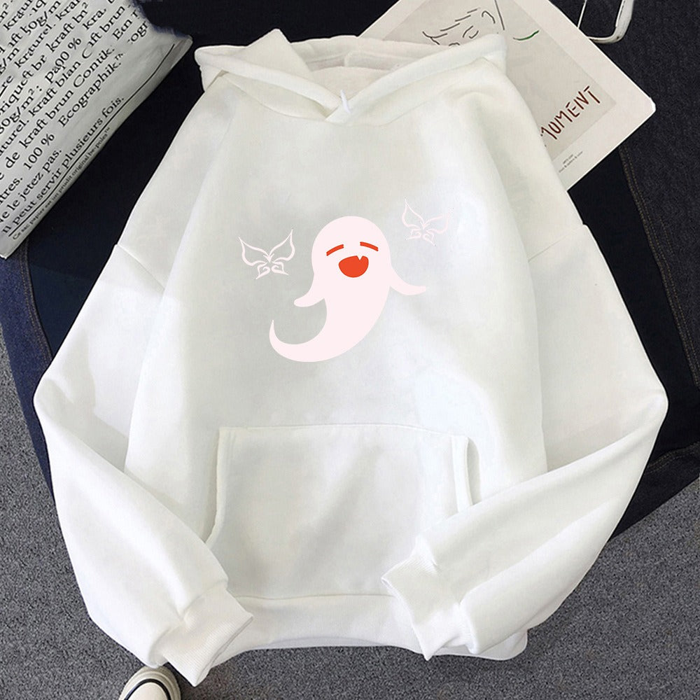 Women's cartoon pullover Hu Tao Anime Unisex Graphic printed hoodie
