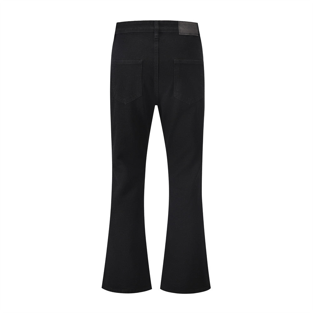 Wide Leg Jeans Men Loose Casual Ins Street American Hip Hop Simple Solid Color Flare Wide Leg Long Pants