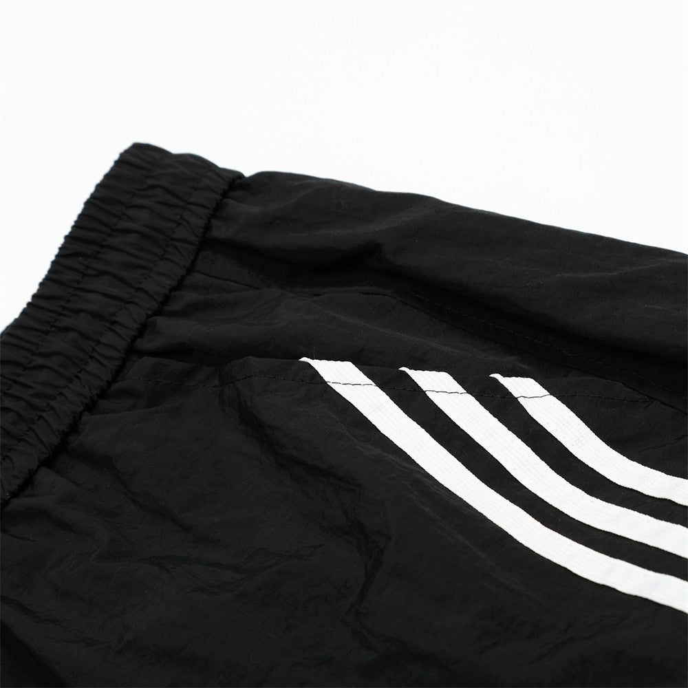 Casual Wide-Leg Pants Men's Loose Scythe Pants Vibe High Street Design Three-Stripe Pattern Trousers