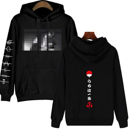 Naruto sweatshirt men's and women's casual hoodie Uchiha Sasuke printed sweatshirt top jacket