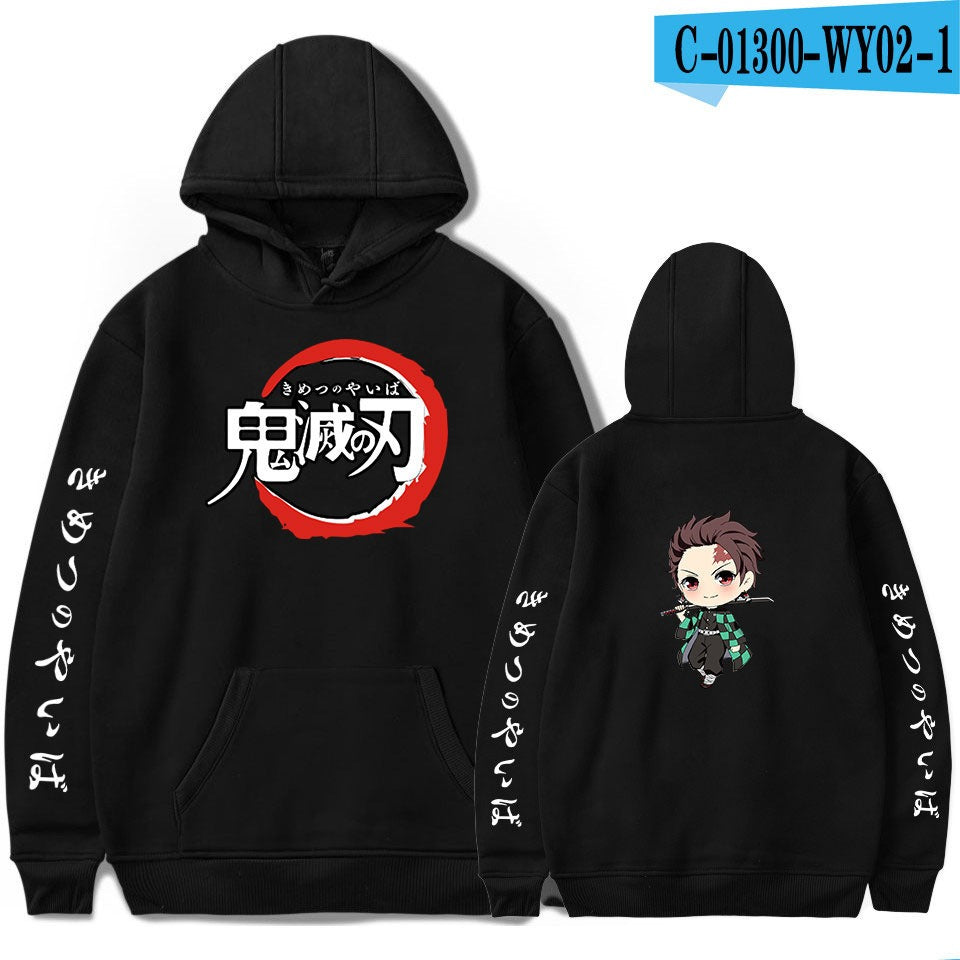 Ghost Blade Japanese anime peripheral men's and women's fashionable casual hoodie with a hat