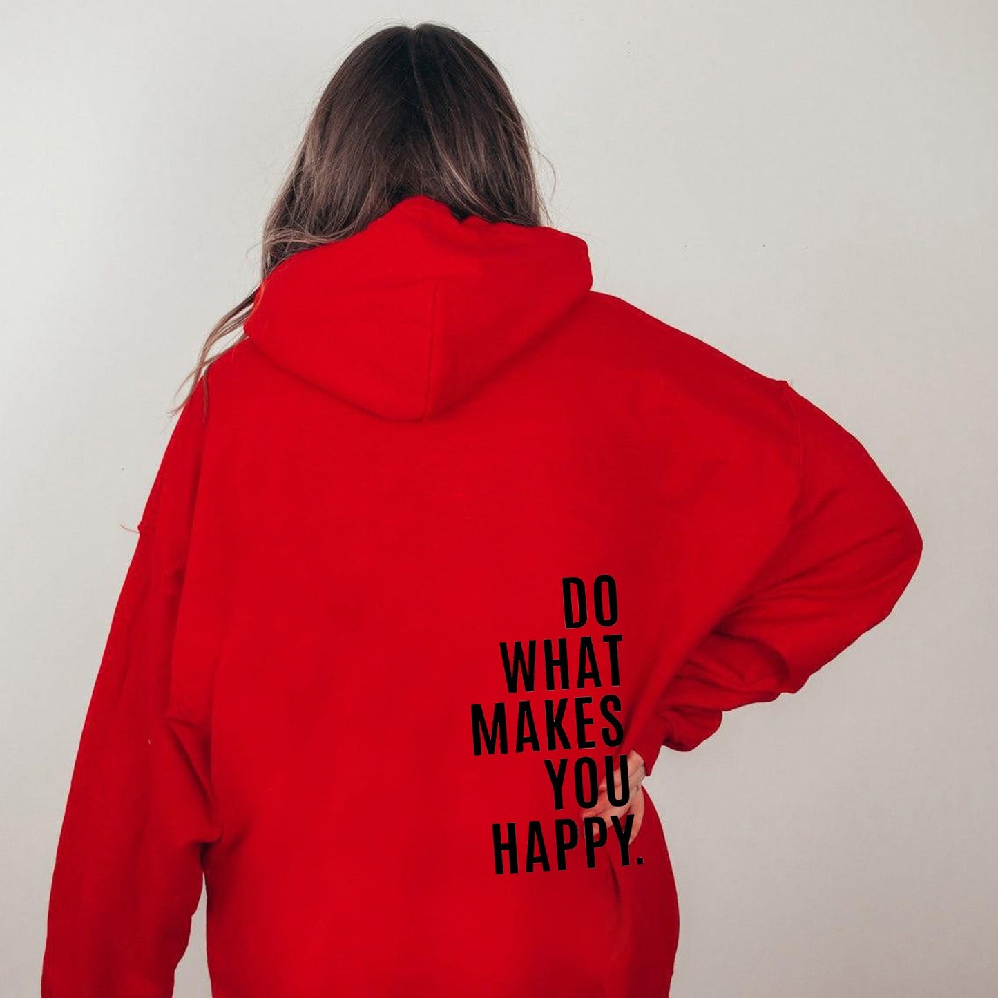 XS ---5XL European size off shoulder sleeves Do What Makes You Happy sweatshirt hoodie
