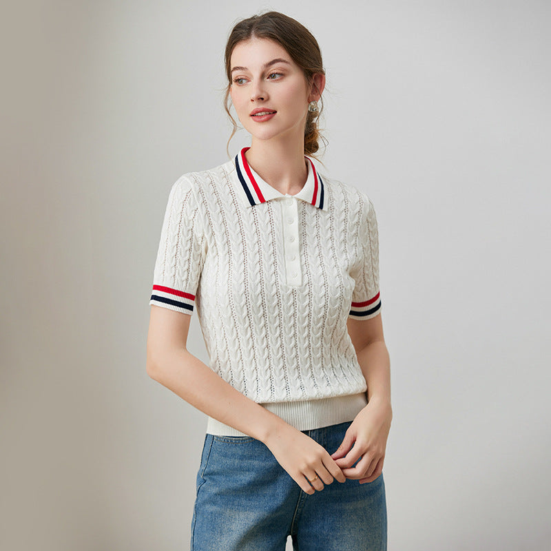 Short sleeved T-shirt top for women's clothing