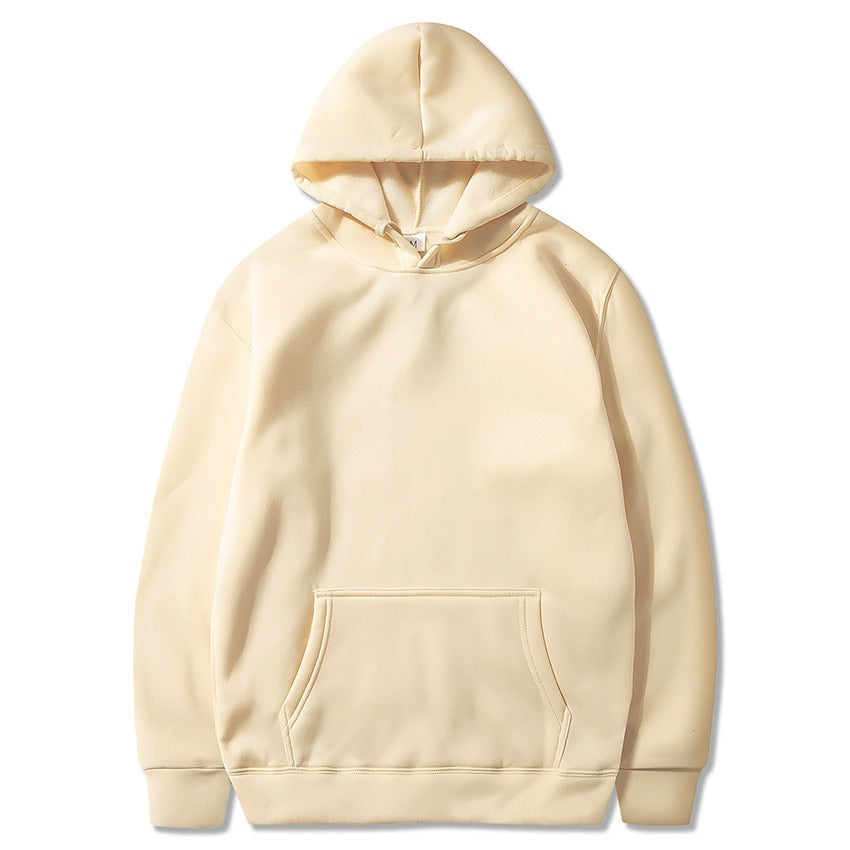 New style sweatshirt with plush hoodie, sports and leisure jacket, autumn and winter men's top, can be printed with logo