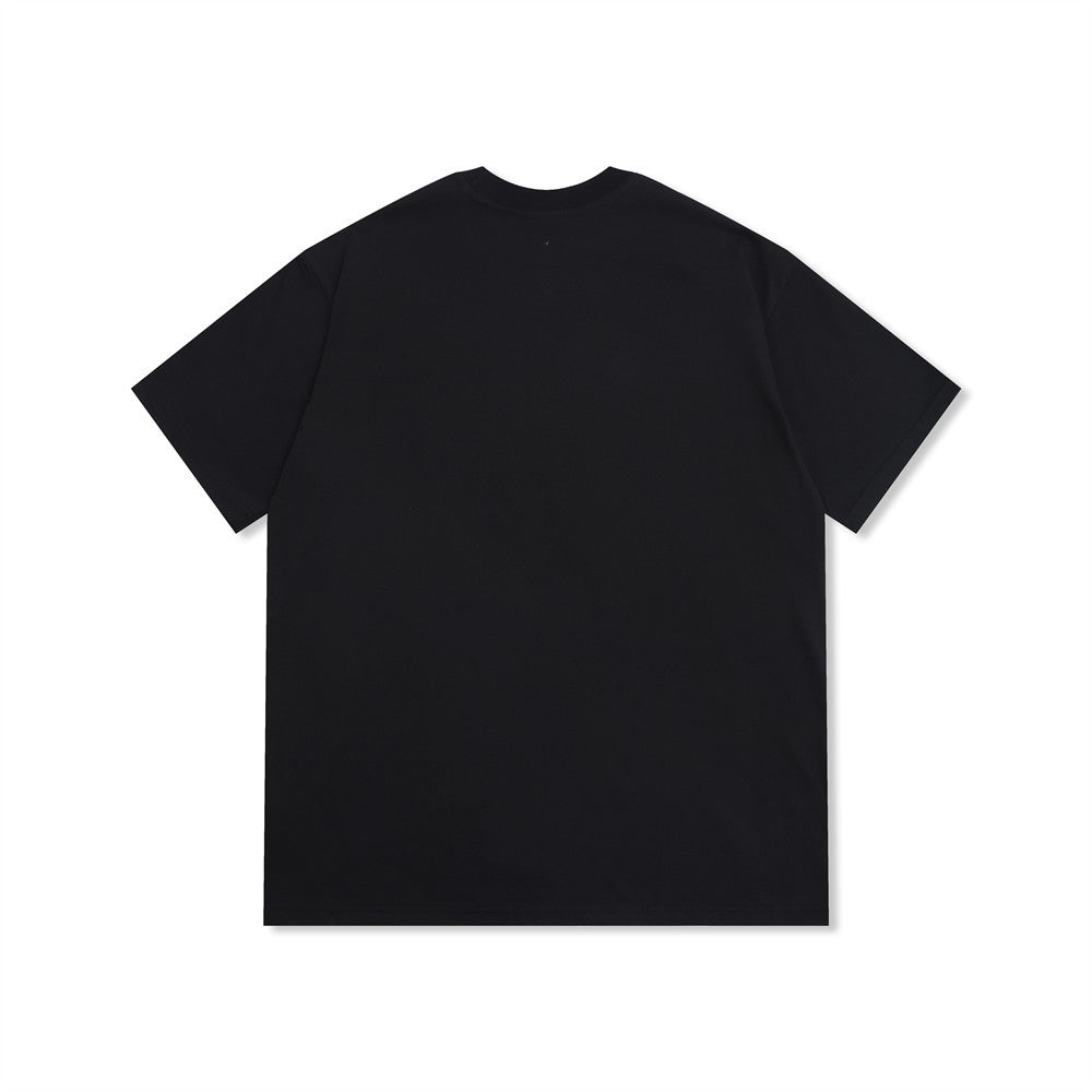Street Style Star Embroidery Casual T-Shirt Men's Loose Round Neck Short Sleeve Top