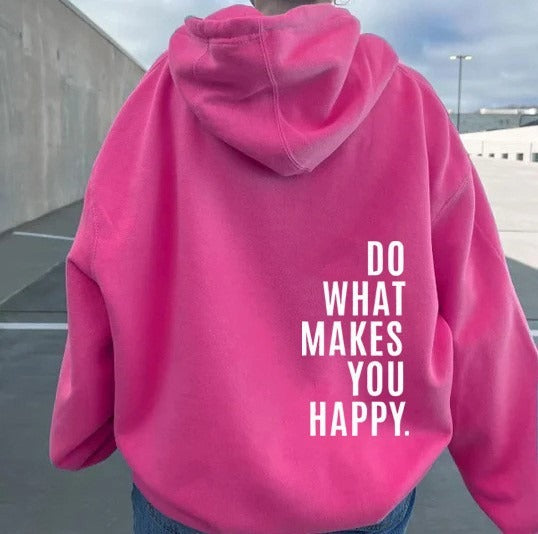 XS ---5XL European size off shoulder sleeves Do What Makes You Happy sweatshirt hoodie