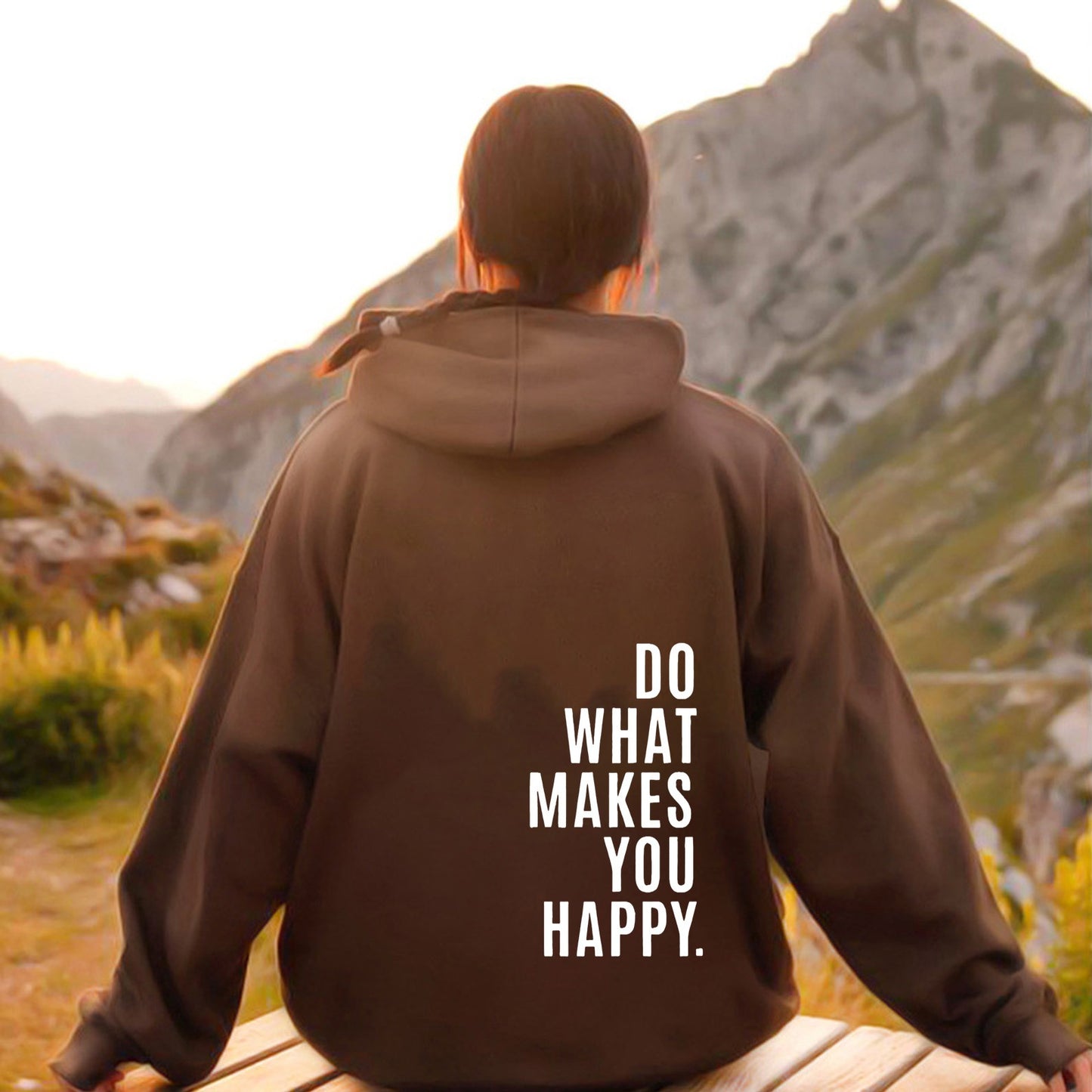 XS ---5XL European size off shoulder sleeves Do What Makes You Happy sweatshirt hoodie