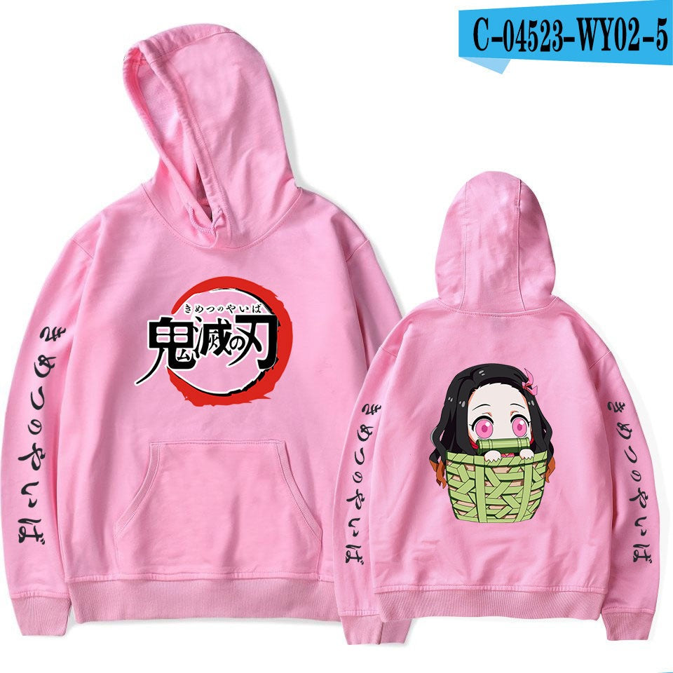 Ghost Blade Japanese anime peripheral men's and women's fashionable casual hoodie with a hat