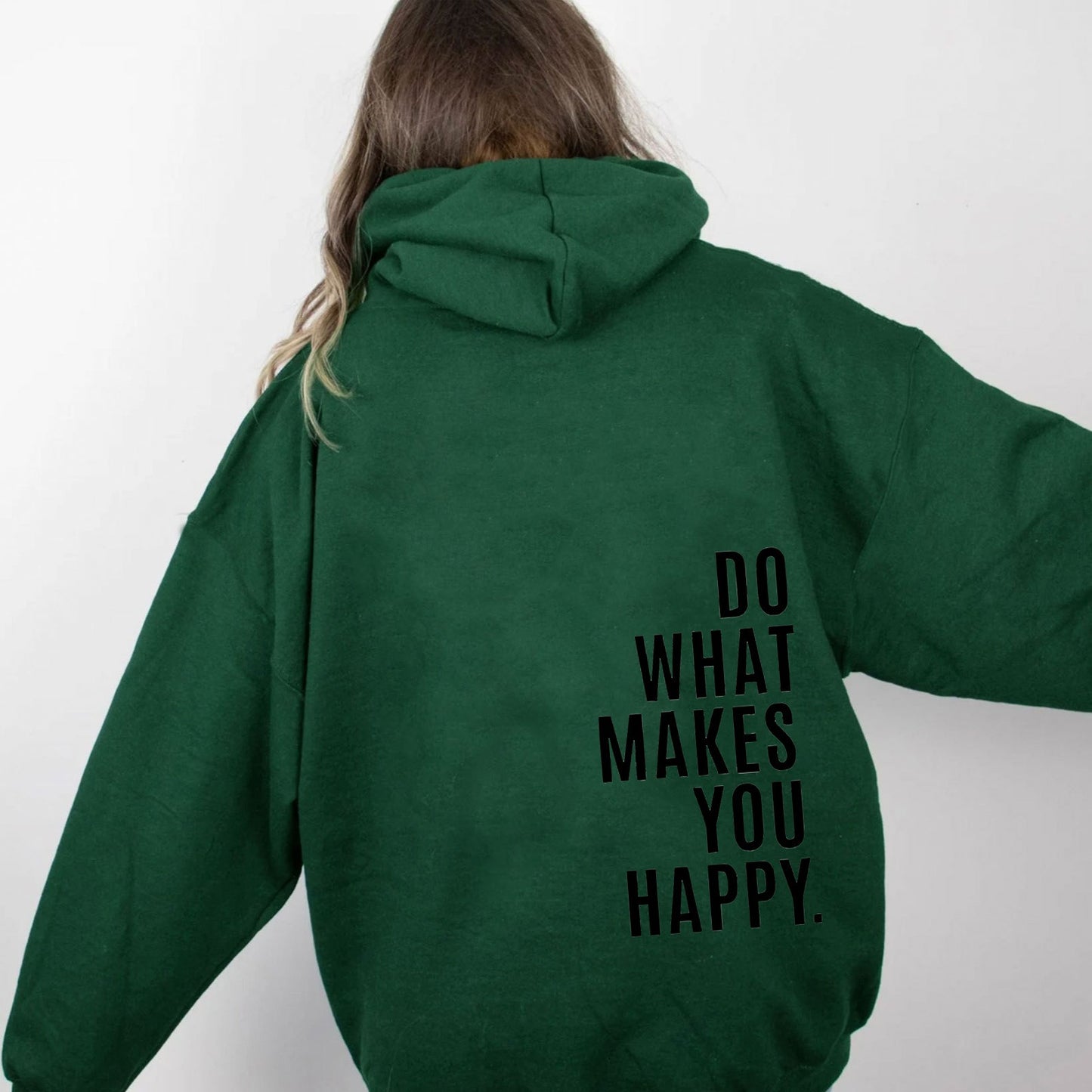XS ---5XL European size off shoulder sleeves Do What Makes You Happy sweatshirt hoodie