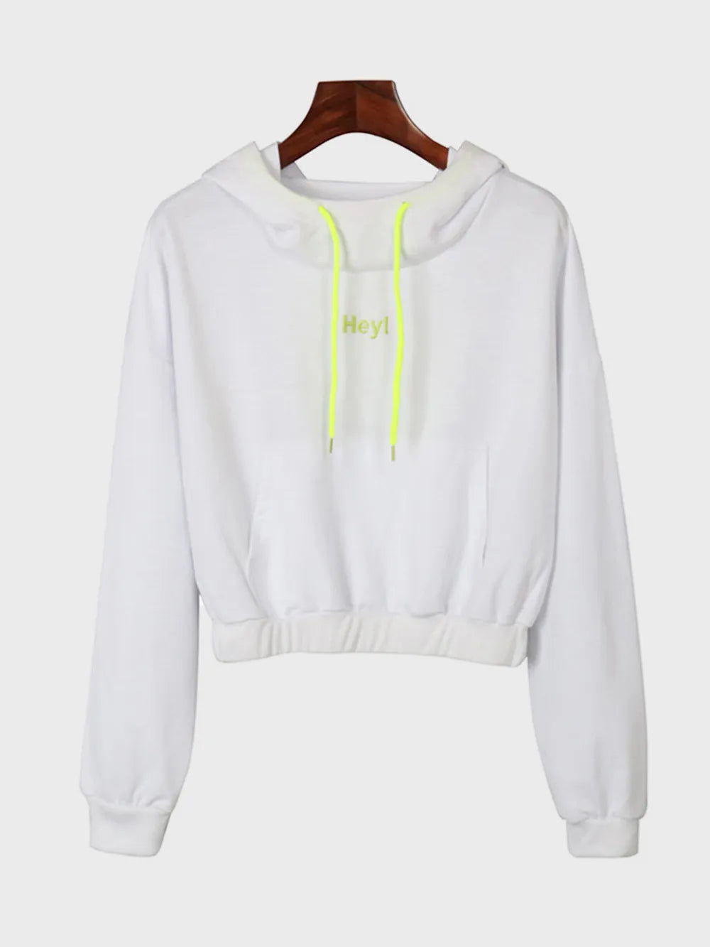 Drawstring Letter Long Sleeve Hoodie