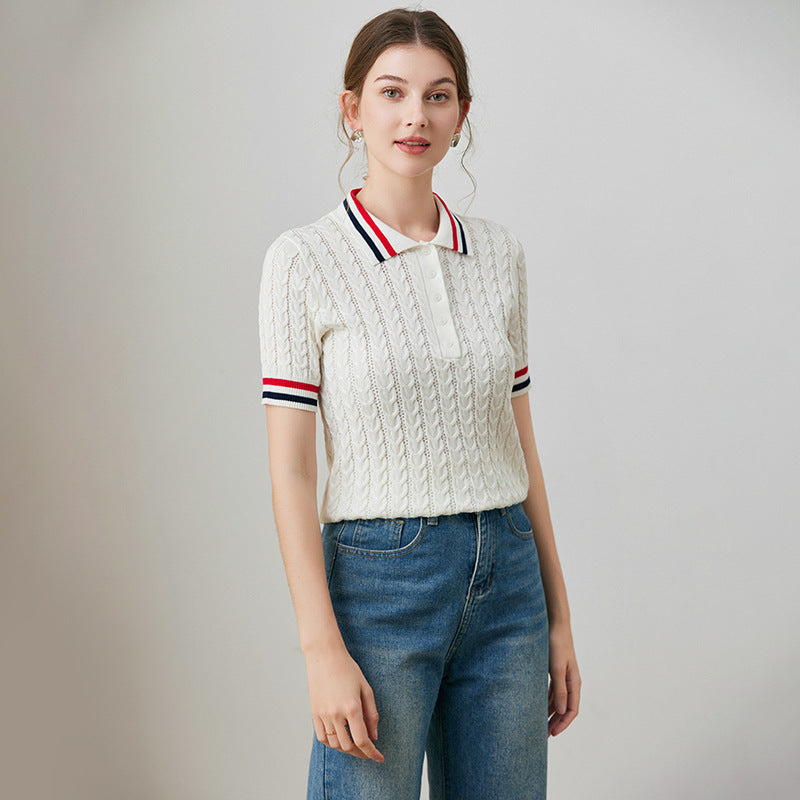 Short sleeved T-shirt top for women's clothing