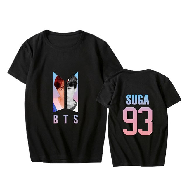 KPOP BTS Bangtan Boys Album Love Yourself Answer Photo RM V SUGA Hip Hop Tshirt K-POP T Shirt Short Sleeve Tops T-shirts