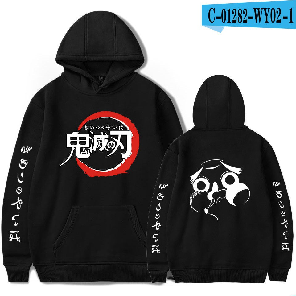 Ghost Blade Japanese anime peripheral men's and women's fashionable casual hoodie with a hat