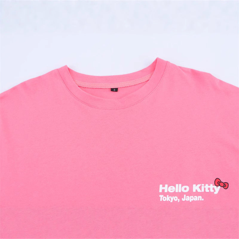 Summer Style Women's Fashion Casual Versatile Round Neck Short Sleeve Printed T-Shirt