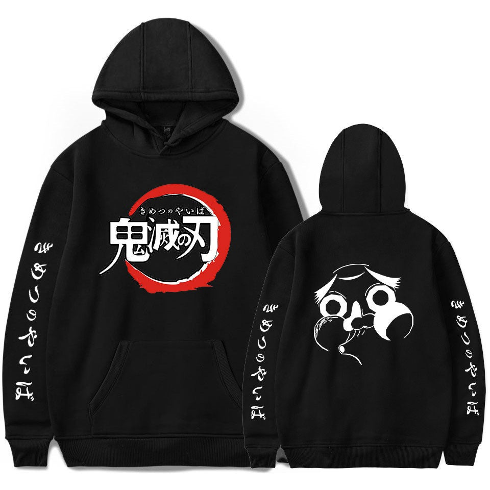 Ghost Blade Japanese anime peripheral men's and women's fashionable casual hoodie with a hat