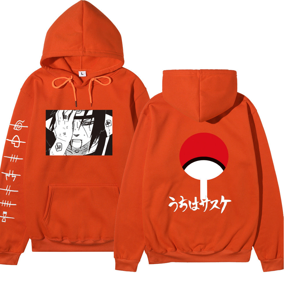 Naruto sweatshirt men's and women's casual hoodie Uchiha Sasuke printed sweatshirt top jacket