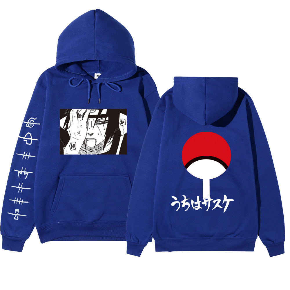Naruto sweatshirt men's and women's casual hoodie Uchiha Sasuke printed sweatshirt top jacket