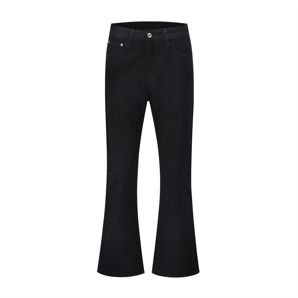 Wide Leg Jeans Men Loose Casual Ins Street American Hip Hop Simple Solid Color Flare Wide Leg Long Pants