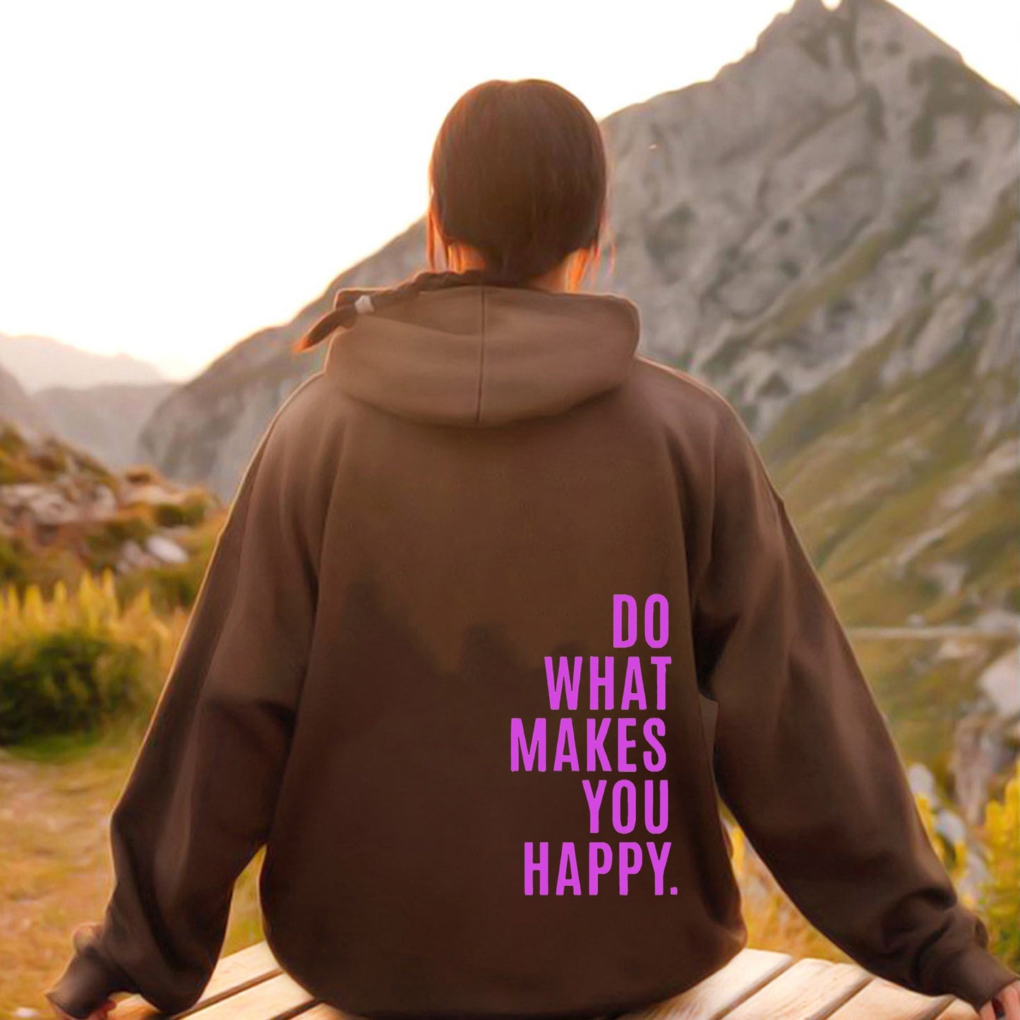 XS ---5XL European size off shoulder sleeves Do What Makes You Happy sweatshirt hoodie