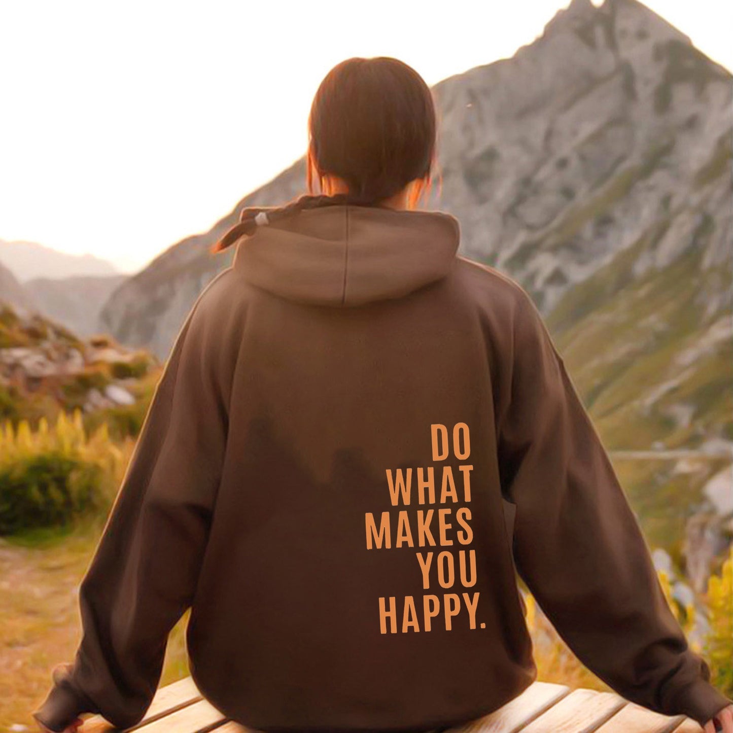 XS ---5XL European size off shoulder sleeves Do What Makes You Happy sweatshirt hoodie