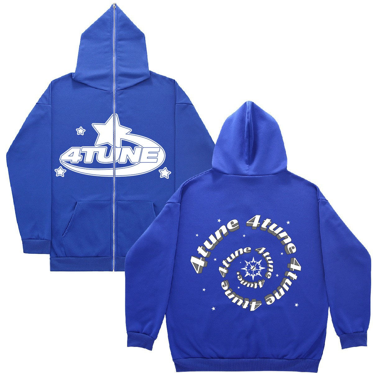 Full face zippered plush hoodie with a hat, American retro Y2K hoodie, men's casual jacket, men's