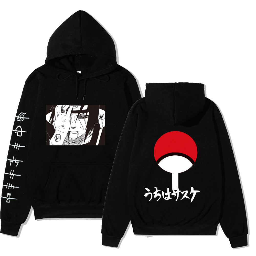 Naruto sweatshirt men's and women's casual hoodie Uchiha Sasuke printed sweatshirt top jacket