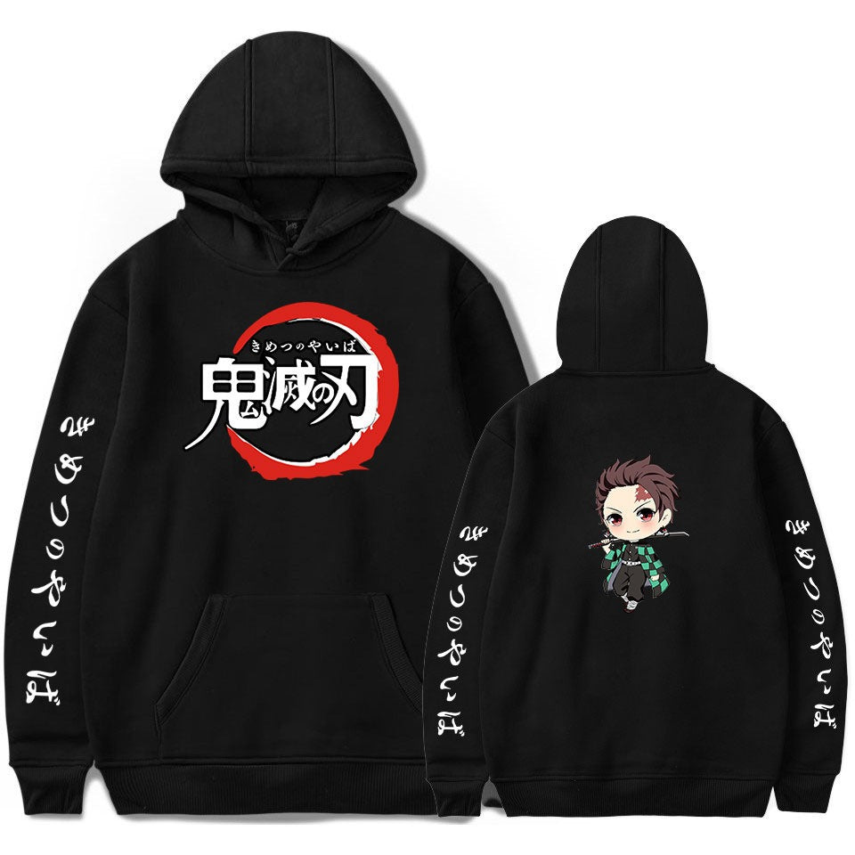 Ghost Blade Japanese anime peripheral men's and women's fashionable casual hoodie with a hat