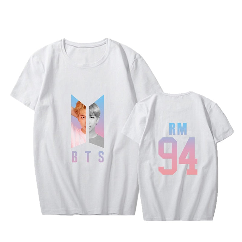 KPOP BTS Bangtan Boys Album Love Yourself Answer Photo RM V SUGA Hip Hop Tshirt K-POP T Shirt Short Sleeve Tops T-shirts