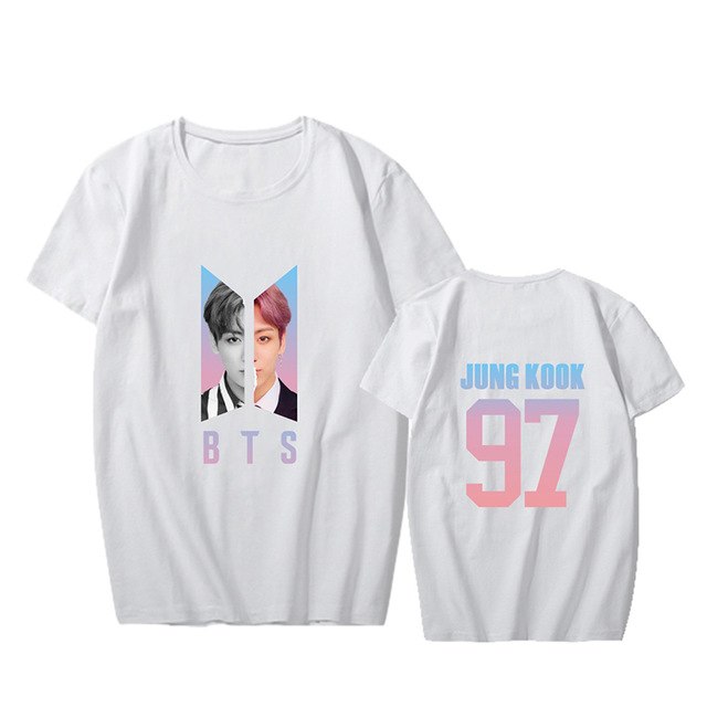 KPOP BTS Bangtan Boys Album Love Yourself Answer Photo RM V SUGA Hip Hop Tshirt K-POP T Shirt Short Sleeve Tops T-shirts