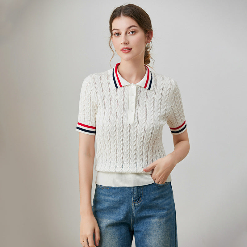 Short sleeved T-shirt top for women's clothing