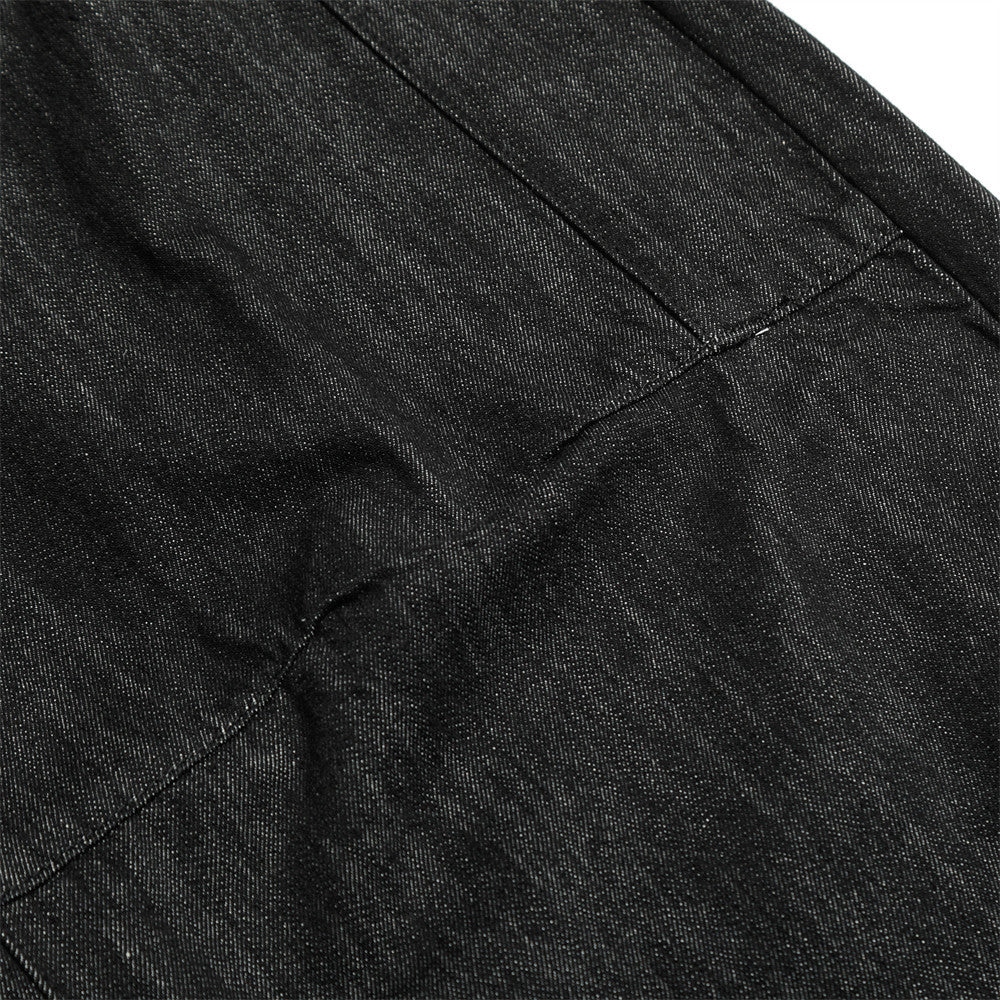Trendy All-Match Tapered Pants Men's Casual Long Pants Vibe American High Street Pleated Design Solid Color Banana Scythe Pants