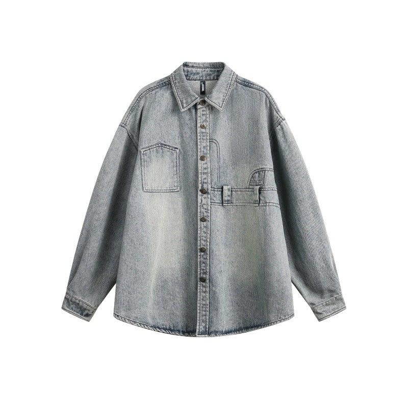 Laundry workwear denim men's and women's loose fitting shirts