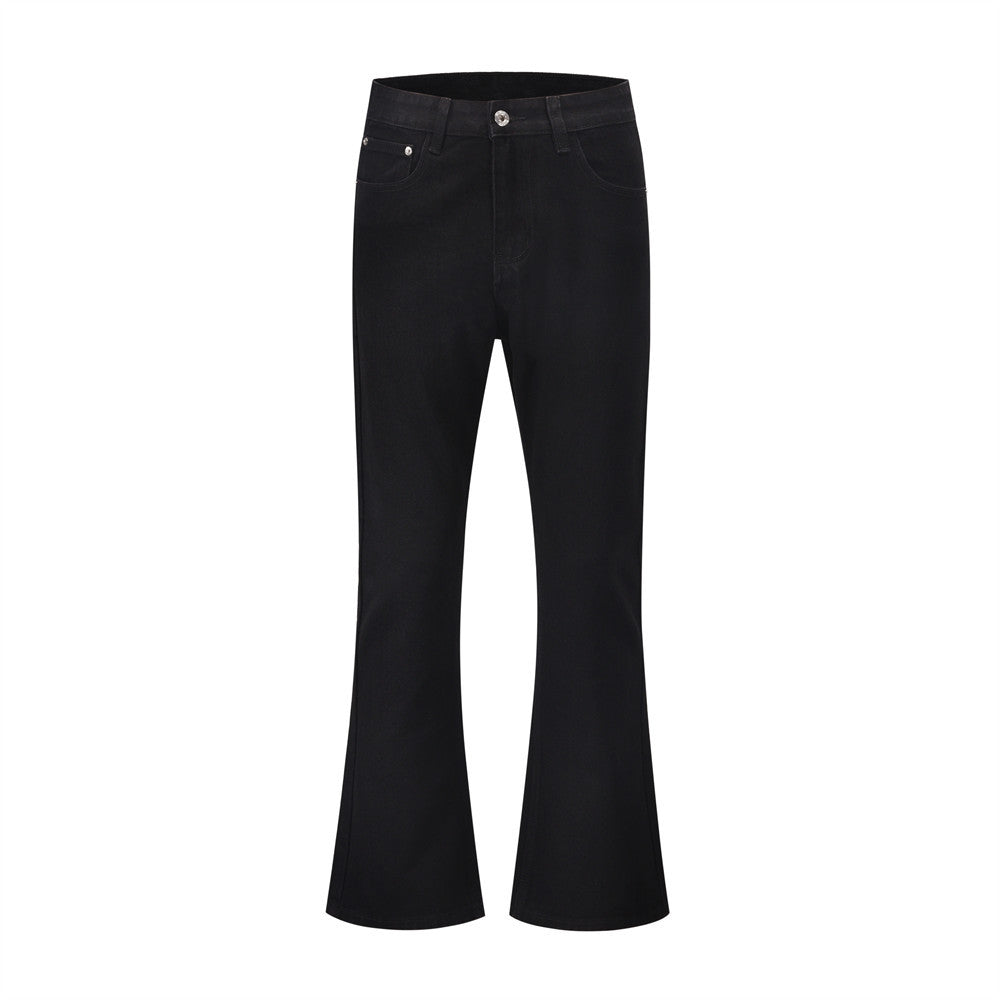 Wide Leg Jeans Men Loose Casual Ins Street American Hip Hop Simple Solid Color Flare Wide Leg Long Pants