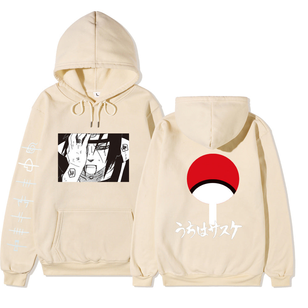 Naruto sweatshirt men's and women's casual hoodie Uchiha Sasuke printed sweatshirt top jacket