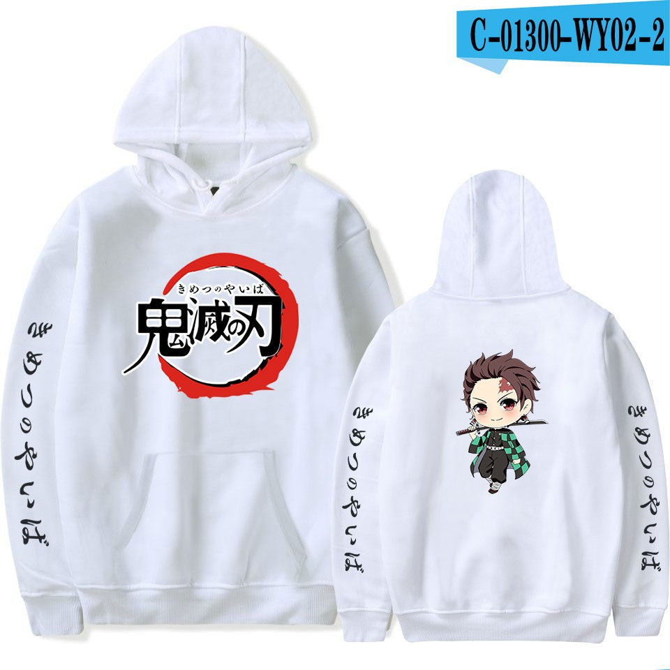 Ghost Blade Japanese anime peripheral men's and women's fashionable casual hoodie with a hat