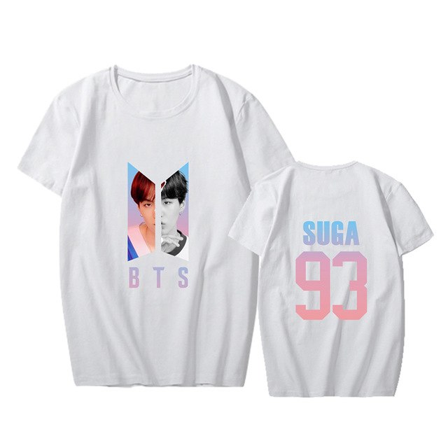 KPOP BTS Bangtan Boys Album Love Yourself Answer Photo RM V SUGA Hip Hop Tshirt K-POP T Shirt Short Sleeve Tops T-shirts
