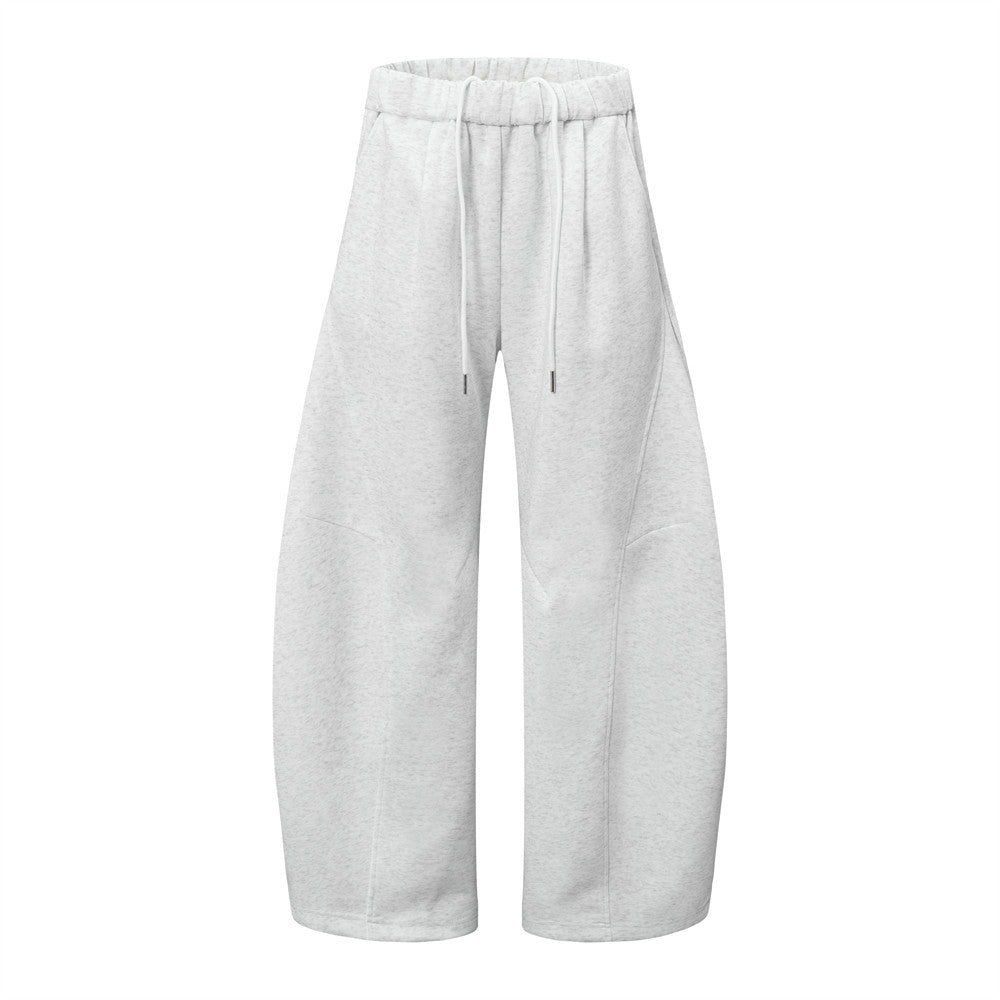 Loose Wide-Leg Scissors Pants Men's Long Pants American Design Spliced Solid Color Versatile Casual Sweatpants