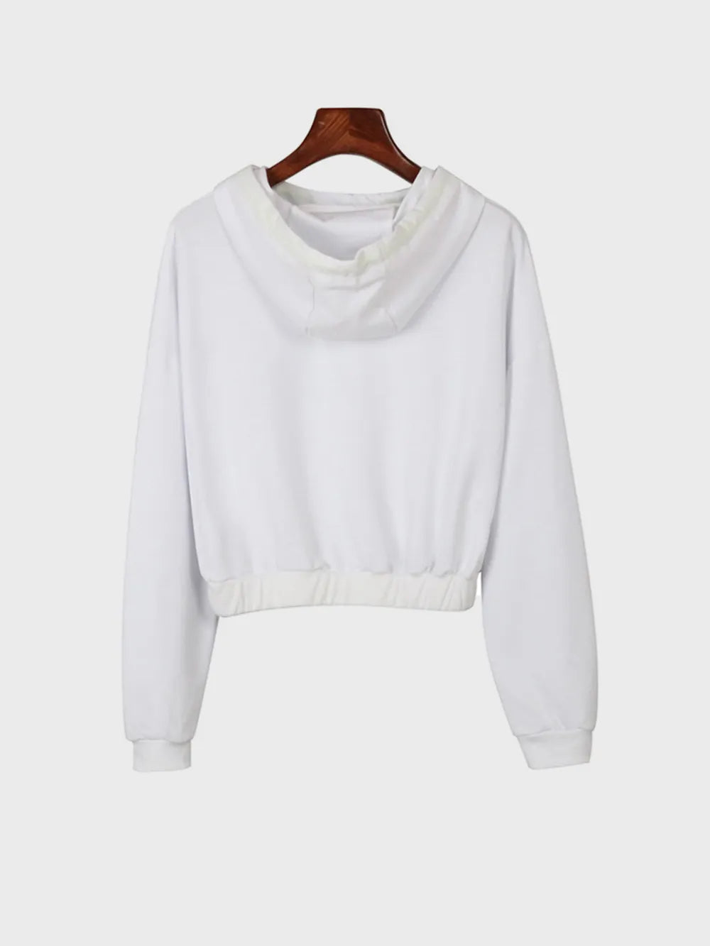 Drawstring Letter Long Sleeve Hoodie