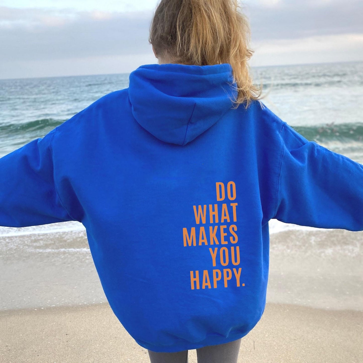 XS ---5XL European size off shoulder sleeves Do What Makes You Happy sweatshirt hoodie