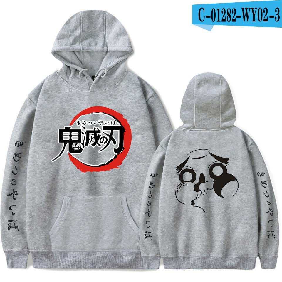 Ghost Blade Japanese anime peripheral men's and women's fashionable casual hoodie with a hat